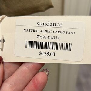 Sundance Khaki Cargo Pants with embroidery